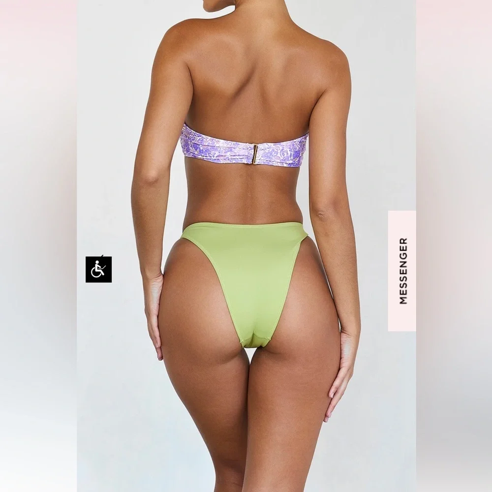 NWT House of CB Ruched Bikini Bottom - Picture 3 of 7